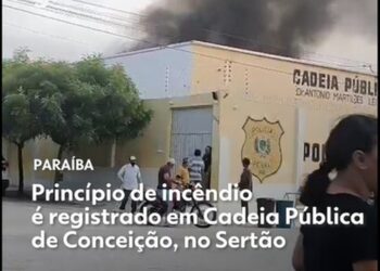 Princípio de incêndio é registrado em Cadeia Pública de Conceição, no Sertão da Paraíba